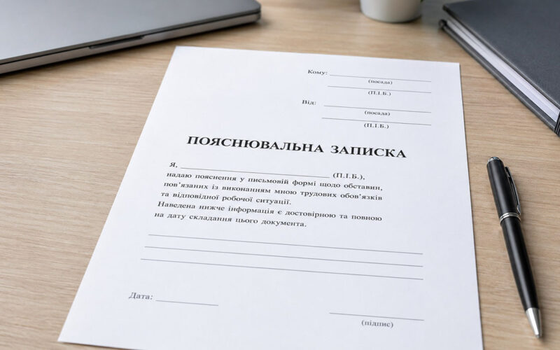 Як писати пояснювальну записку на роботі