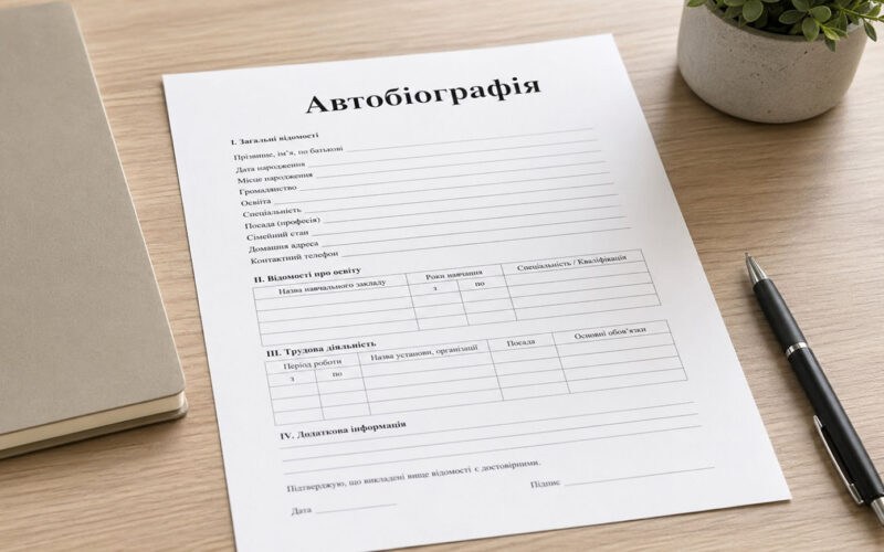 автобіографія для ТЦК